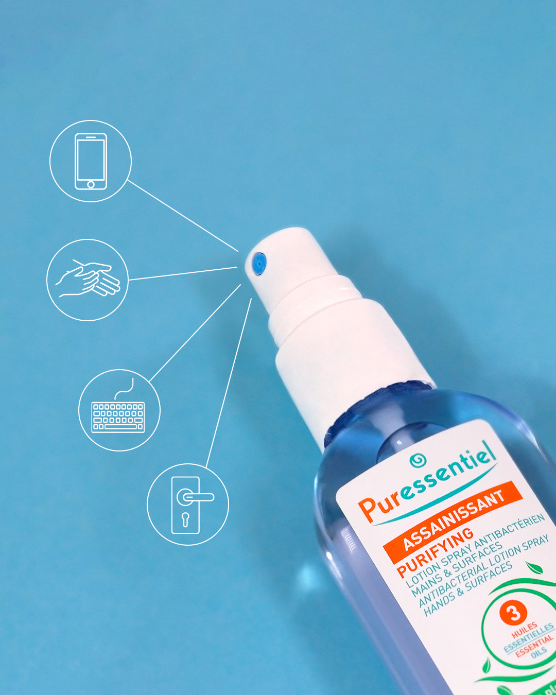 Purifying Antibacterial Lotion Spray Hands & Surfaces