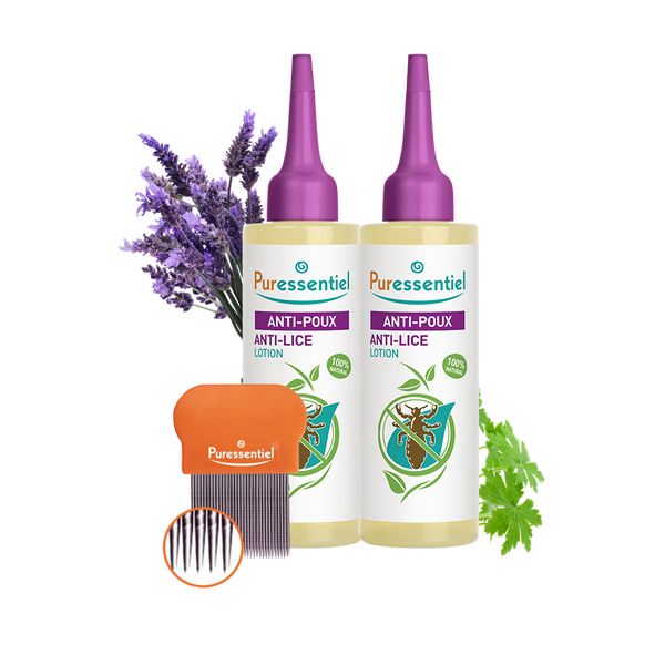 Headlice Duo Anti lice Treatment Lotion + comb Puressentiel UK