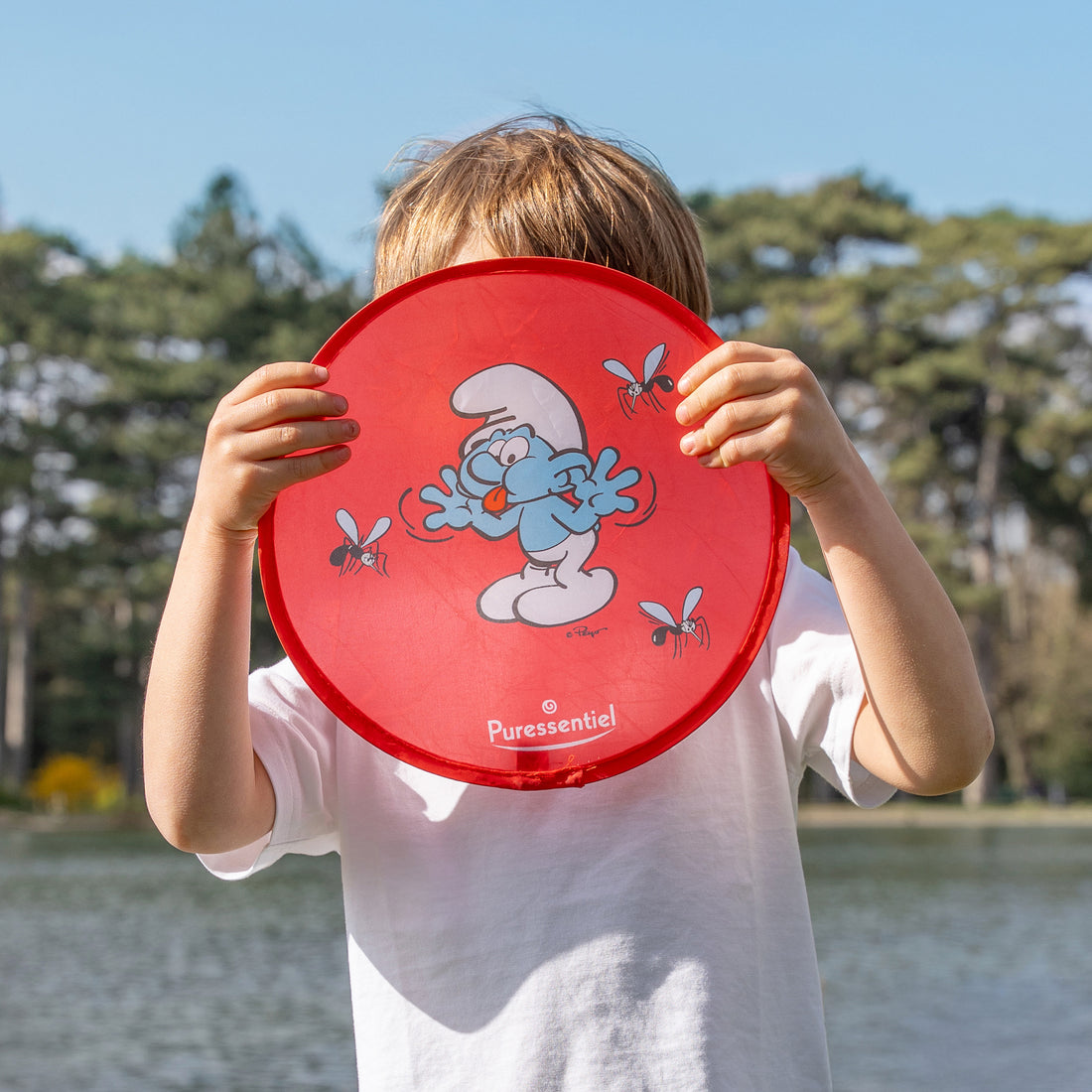 Smurf frisbee