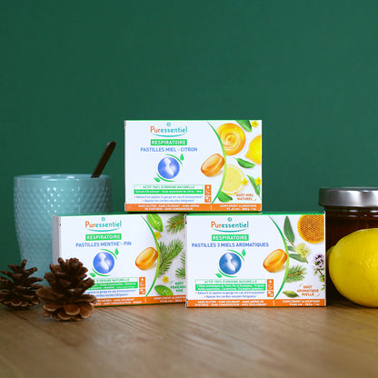 Respiratory Lozenges with 3 Aromatic Honeys