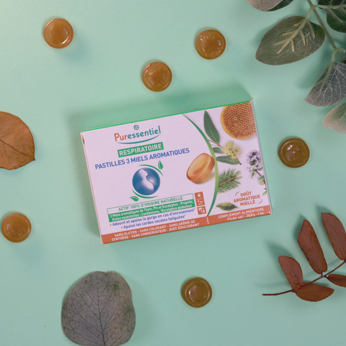 Respiratory Lozenges with 3 Aromatic Honeys