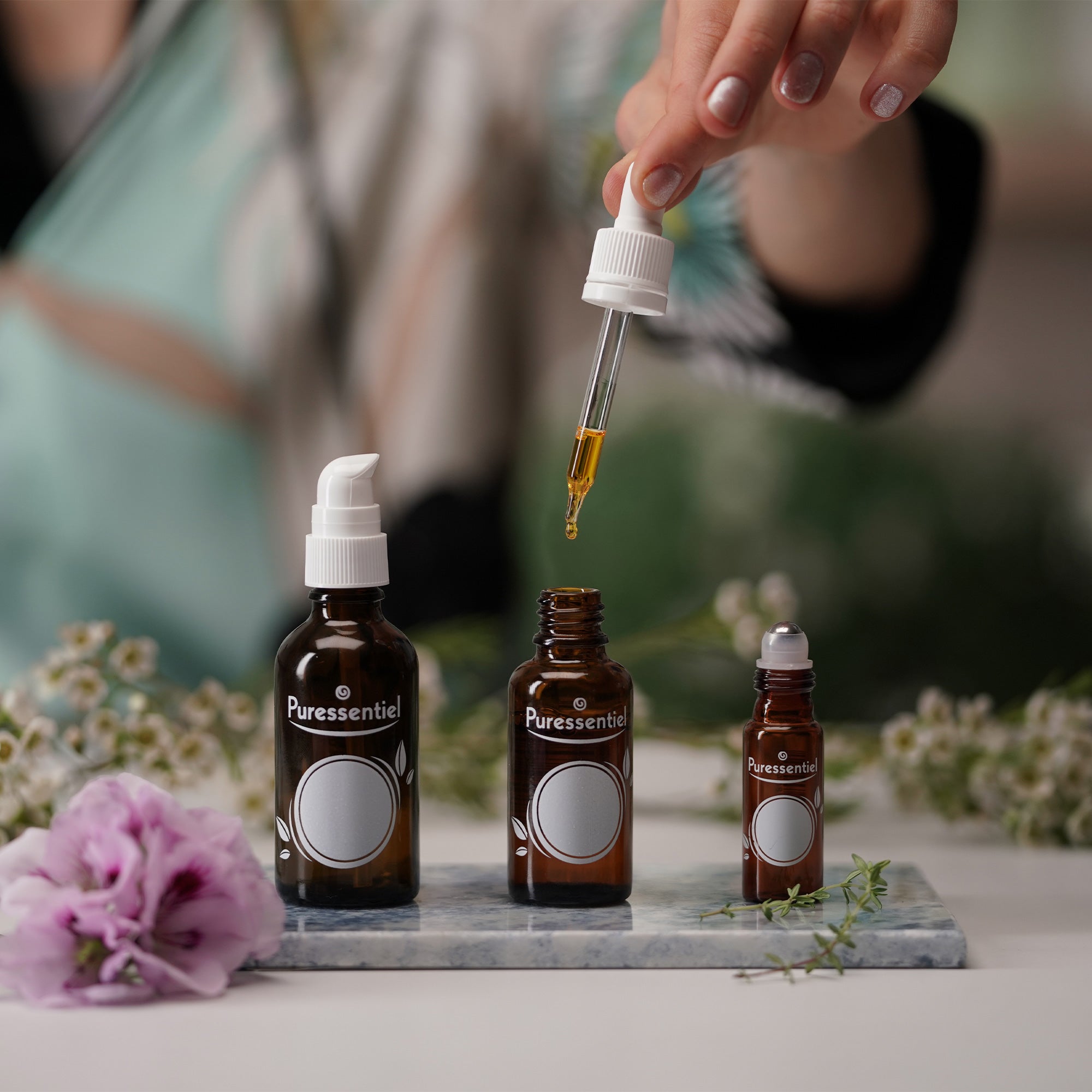 Empty 10ml glass roller bottle